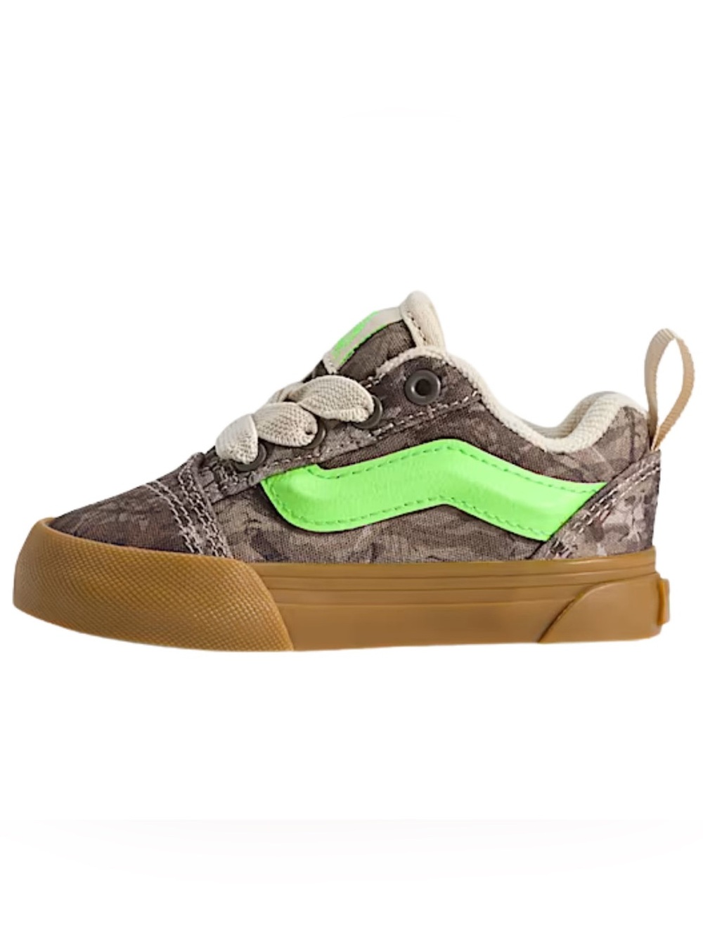 Vans Knu Skool Elastic Lace Toddler Shoes - Boys' 9.5 Camo Green Gecko